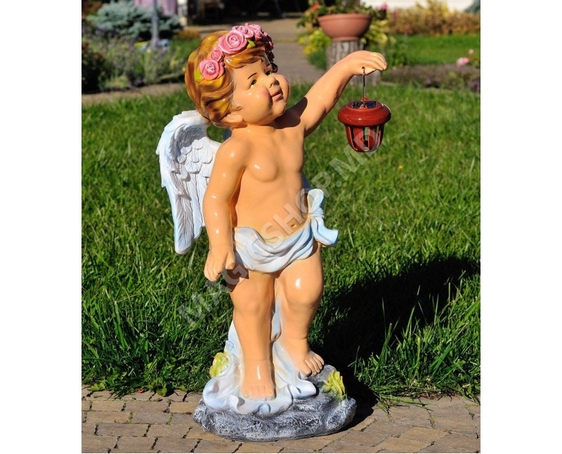 Садово-парковая фигура Cera Купидон с фонарём